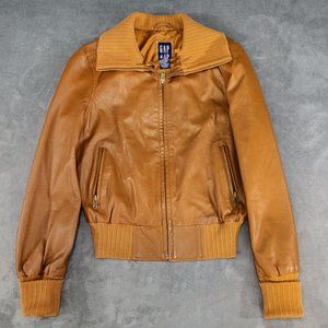 Gap Genuine Leather Zip-Up Jacket